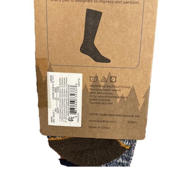 Signature Gold by Goldtoe Camp Socks Men’s Size 6-12 - Picture 4 of 5